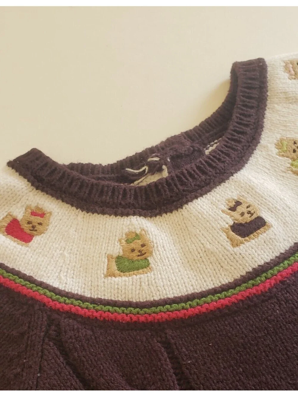 Gymboree Sweater Dress Girls 4T Pups and Kisses Yorkie Plum Purple Short Sleeve